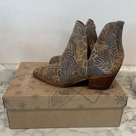 Free People Printed Multi Ankle Boots - Picture 2 of 5